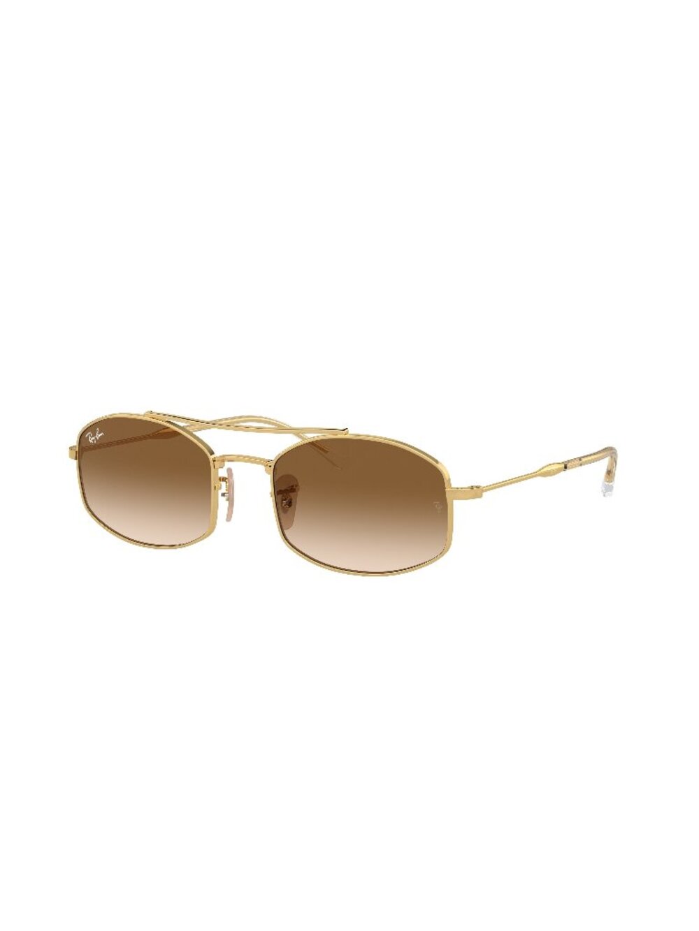 New Ray-Ban Unisex Sunglasses Gold Round Brown Lens Metal Frame Ray Ban RB3719